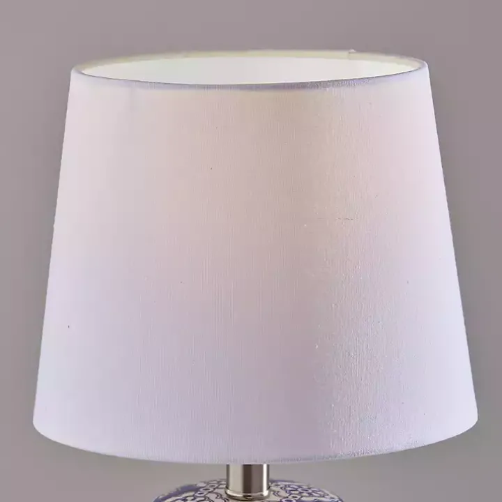 Blue and White Ceramic Table Lamps, Set of 2