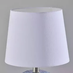 Blue and White Ceramic Table Lamps, Set of 2