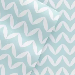 Blue and White Chevron 3-pc. Twin Sheet Set