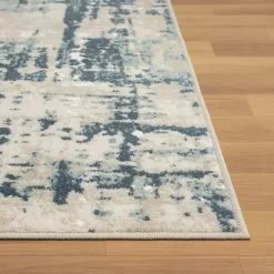 Blue Avalon Abstract Pattern Area Rug, 4x6