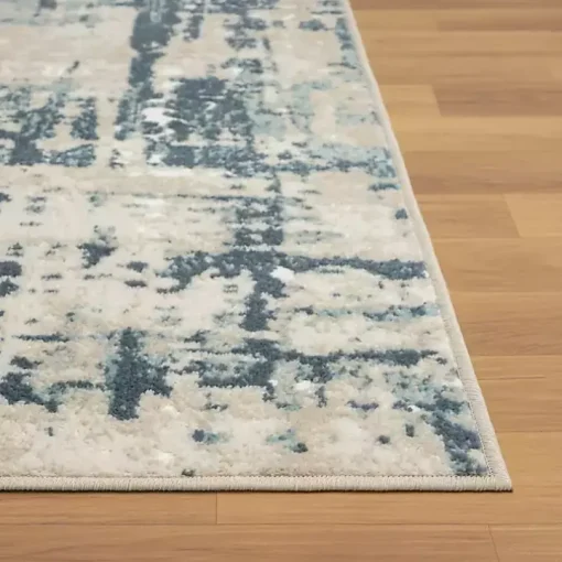 Blue Avalon Abstract Pattern Area Rug, 4x6
