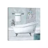 Blue Bathroom Canvas Art Print