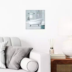Blue Bathroom Canvas Art Print
