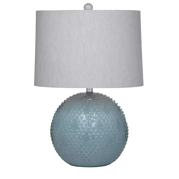 Blue Beaded Globe Table Lamp