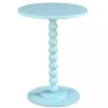 Blue Beaded Spindle Accent Table