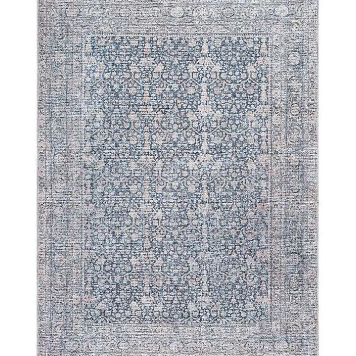 Blue Boho Lorelai Washable Area Rug, 5x7