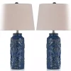 Blue Botanical Mayfield Table Lamps, Set of 2