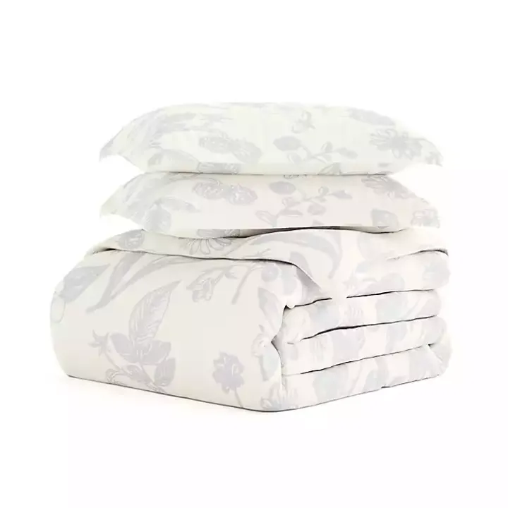 Blue Botanical 2-pc. Twin Duvet Cover Set