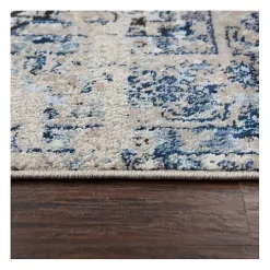Blue Edward Medallion Area Rug, 8x10