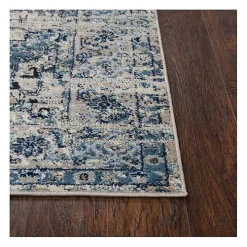 Blue Edward Medallion Area Rug, 8x10
