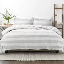 Blue Faded Stripe 3-pc. King Duvet Cover Set
