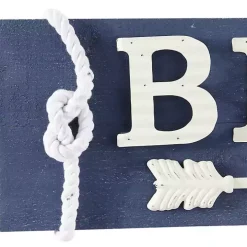 Blue Fir Beach Arrow Coastal Wall Plaque