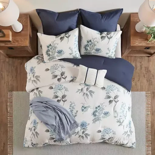 Blue Floral 7-pc. Full/Queen Comforter Set