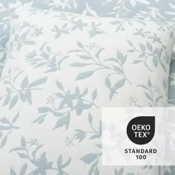 Blue Floral Reversible 3-pc. Full/Queen Quilt Set