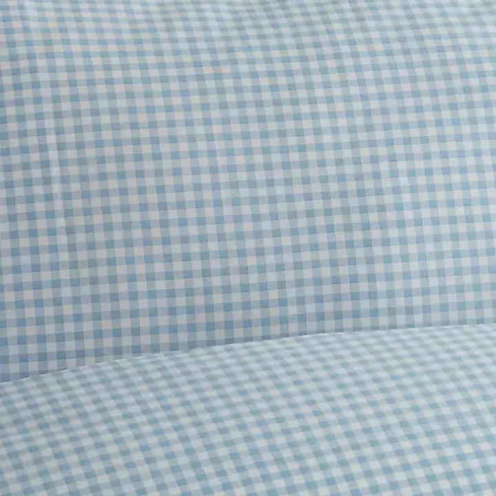 Blue Gingham King 3-pc. Sheet Set