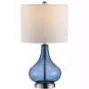 Blue Glass Curved Brooks Table Lamp