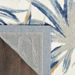 Blue Grand Leaf Coastal Area Rug, 7x9