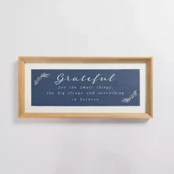 Blue Grateful Framed Wall Plaque