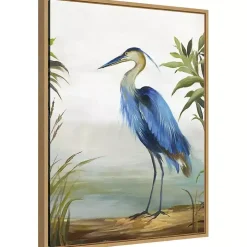 Blue Heron Framed Canvas Art Print
