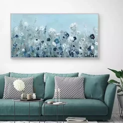 Blue Light Garden Framed Canvas Art Print