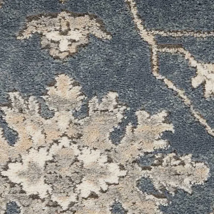 Blue Lush Vines Area Rug, 5x7