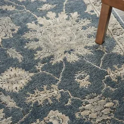 Blue Lush Vines Area Rug, 5x7