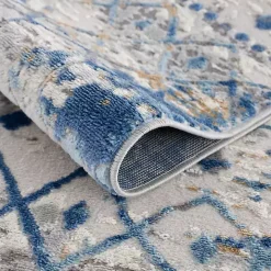 Blue Moroccan Area Rug, 5x7