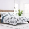 Blue Patchwork Reversible 3-pc. King Quilt Set