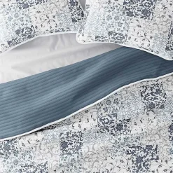 Blue Patchwork Reversible 3-pc. King Quilt Set