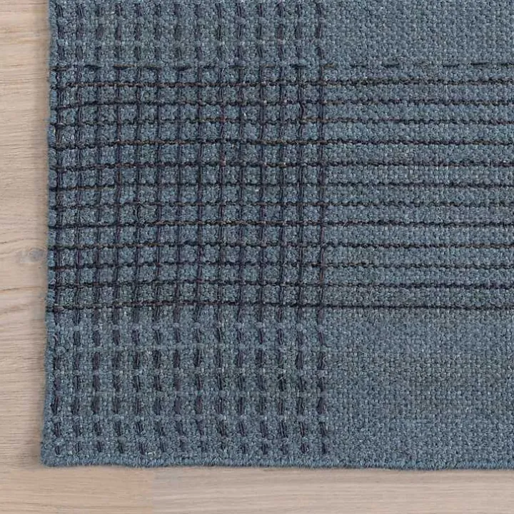 Blue Plaid Emily Henderson x RugsUSA Area Rug, 5x8