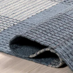Blue Plaid Emily Henderson x RugsUSA Area Rug, 4x6
