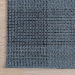 Blue Plaid Emily Henderson x RugsUSA Area Rug, 4x6