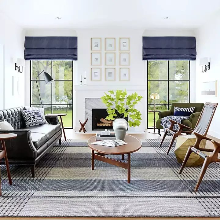 Blue Portland Emily Henderson x RugsUSA Rug, 4x6