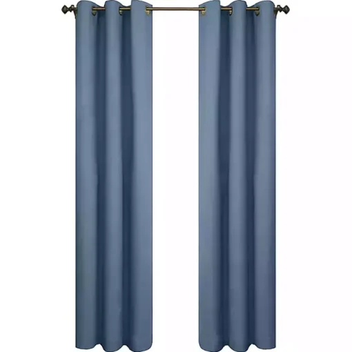 Blue Room Darkening Curtain Panel Set, 84 in.