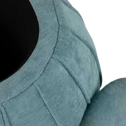 Blue Rounded Oval Storage Ottoman