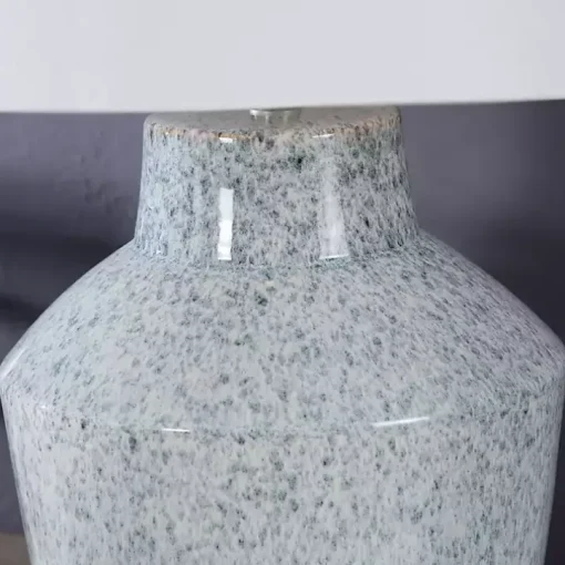 Blue Speckled Ceramic Jar Table Lamp