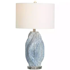 Blue Swirl Ceramic Table Lamp