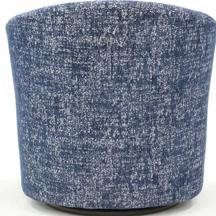 Blue Swivel Barrel Accent Chair