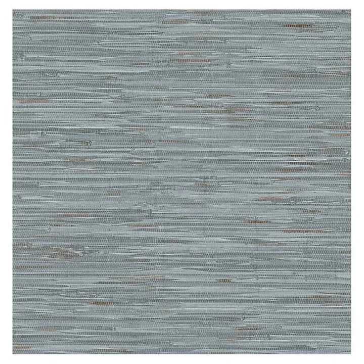 Blue Textured Grassweave Peel & Stick Wallpaper