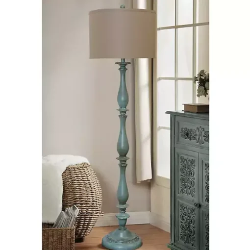 Blue Traditional Avignon Floor Lamp