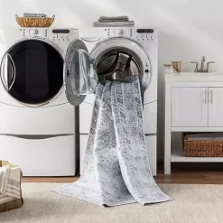 Blue Traditional Washable Area Rug, 8x12