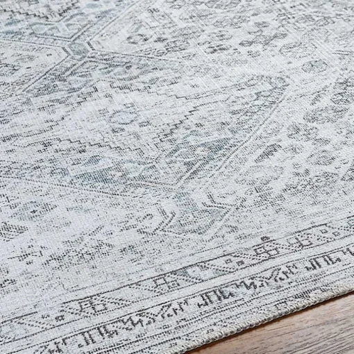 Blue Traditional Washable Area Rug, 7x10