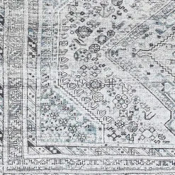 Blue Traditional Washable Area Rug, 8x12