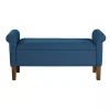 Blue Upholstered Aubrey Storage Bench