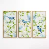 Bluebird Paradise Framed Canvas Prints, Set of 3