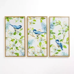 Bluebird Paradise Framed Canvas Prints, Set of 3