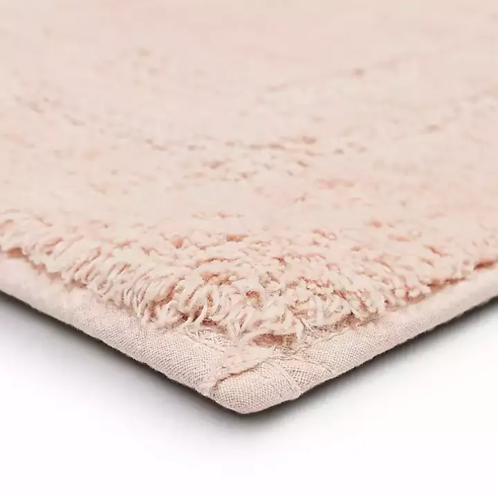Blush Reversible Cotton Bath Mat, 34 in.
