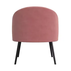 Blush Velvet Modern Accent Chair