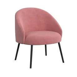 Blush Velvet Modern Accent Chair