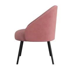 Blush Velvet Modern Accent Chair